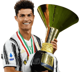 Ronaldo posing with his second Straight Serie A title